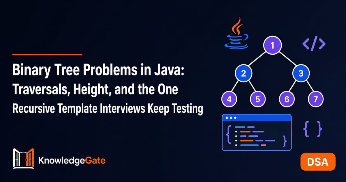 Binary Tree Problems in Java: One Recursive Template - Knowledge Gate AI