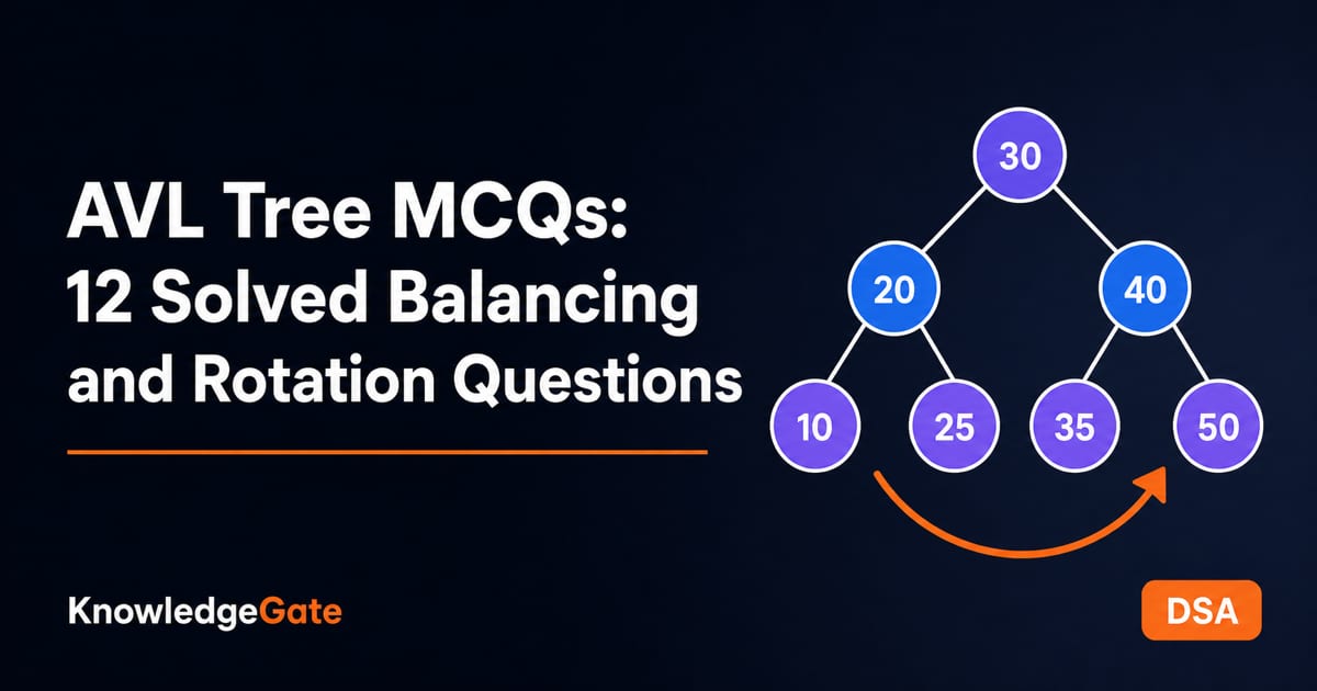 AVL Tree MCQs: 12 Solved Balancing and Rotation Questions - Knowledge ...