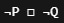 Option C: not P, the custom operator, Q.