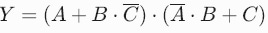 Y = (A + B · C̄) · (Ā · B + C)