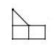 Given figure: two adjacent squares with a triangle above the left square