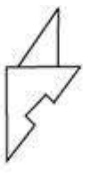 Reference figure: a horizontal bar with an upright triangular peak and a connected lower zigzag.