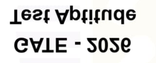 P candidate showing the reflected two-line GATE - 2026 Aptitude Test text.