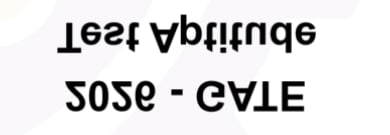 S candidate showing the reflected two-line GATE - 2026 Aptitude Test text.