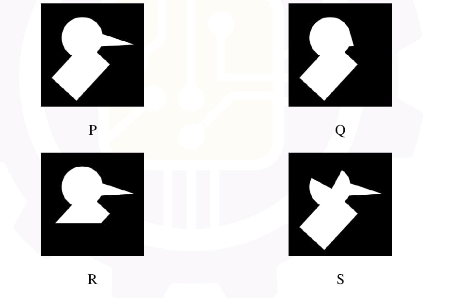 Four source candidate assembled figures labelled P, Q, R, and S from GATE 2026 Q.3.